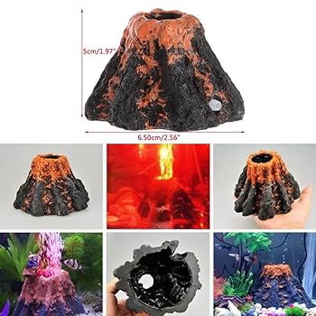 Amazon | Itisyou 水槽用オーナメント 火山模型 水槽用飾り 水槽